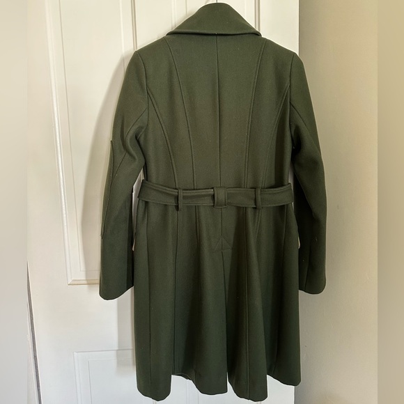 DKNY wool trench pea coat - hunter green - Picture 2 of 10